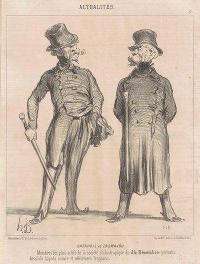 Ratapoil et Casmajou af Honoré Daumier