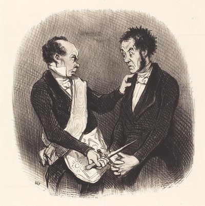 Modtagelse af en frimurer af Honoré Daumier