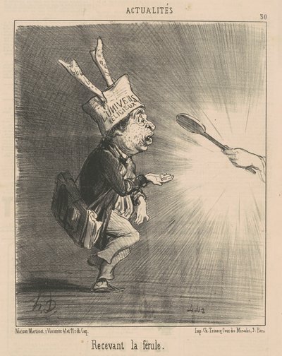 Modtagelse af ferrul af Honoré Daumier