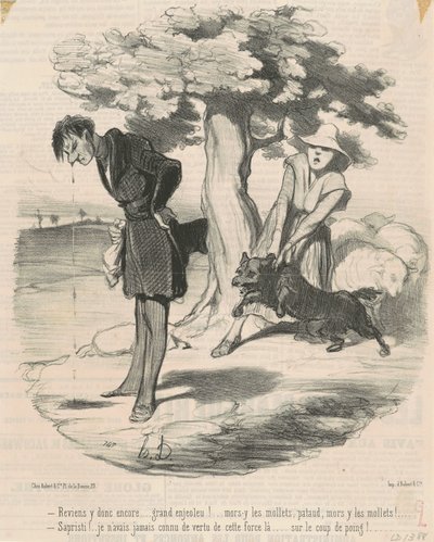 Så kom tilbage til det igen... fantastisk enjeoleu! ... af Honoré Daumier