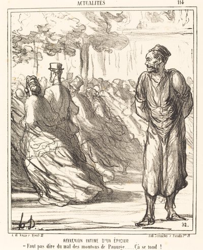 Intim afspejling af en købmand af Honoré Daumier
