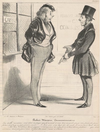 Robert Macaire kommissær af Honoré Daumier