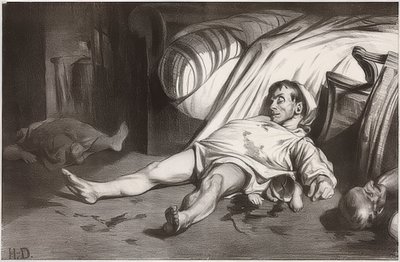 Rue Transnonain, 15. april 1834. 1834 af Honoré Daumier