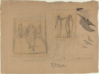 Scene i et Retfærdighedspalads af Honoré Daumier
