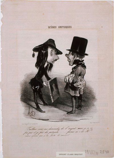 Groteske scener - Skrædder...Tag dette af Honoré Daumier