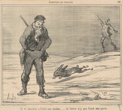 Hvis jægeren er kold... er haren ikke kold... af Honoré Daumier