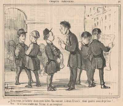 Hvis du vil, vil jeg købe dig to hundrede kugler... af Honoré Daumier