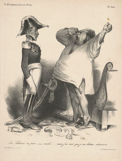 Herre! Lissabon er erobret... (Sire! Lissabon er blevet erobret...) af Honoré Daumier