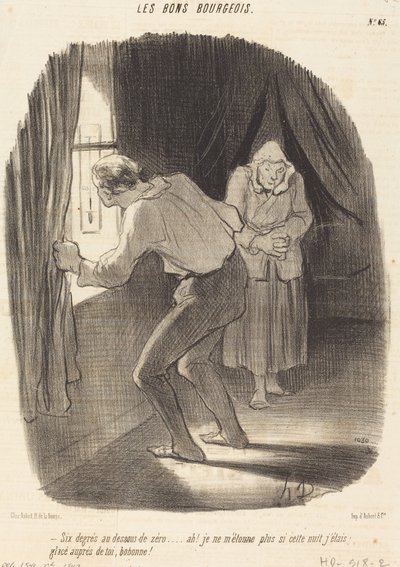 Seks minusgrader... af Honoré Daumier