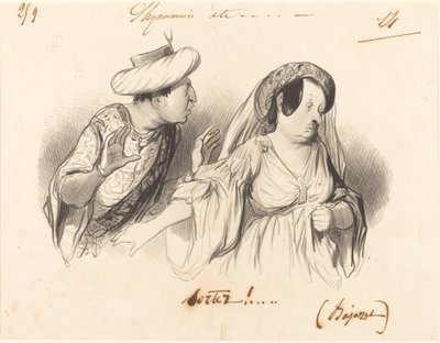 Kom ud!... (Bajazet) af Honoré Daumier