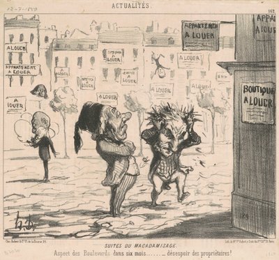 Efterdønning af makadamisering af Honoré Daumier