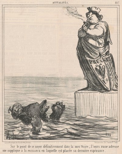 Ved at drukne... af Honoré Daumier