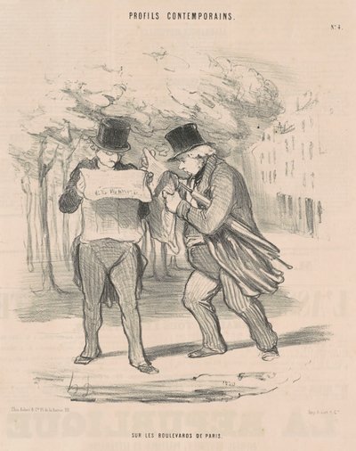 På boulevarderne i Paris af Honoré Daumier