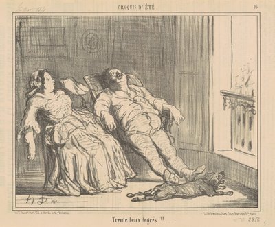 Prøv to grader!!! af Honoré Daumier