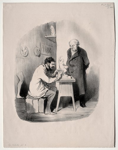 Kunstnerne, plade 2: Du skal modellere mig på denne måde en dag af Honoré Daumier