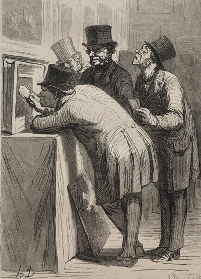 Auktionslokalet: Amatøren. af Honoré Daumier