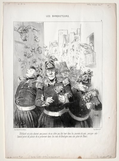 The Banqueters, plade 4: Rifolard er mere charmerende end nogensinde..., 1848. af Honoré Daumier
