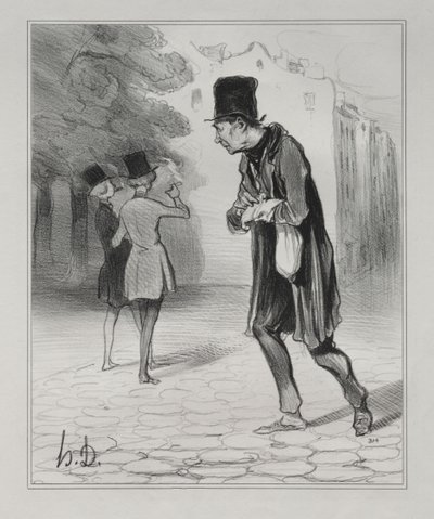 Samleren af Cigarstubber af Honoré Daumier