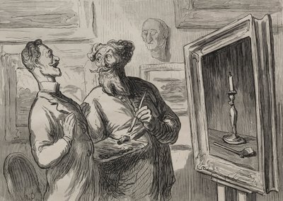 Malerne: En realist finder altid en anden realist til at beundre ham. af Honoré Daumier