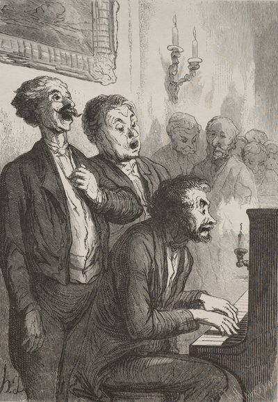 Sangerne: Sangerne i Salonen af Honoré Daumier