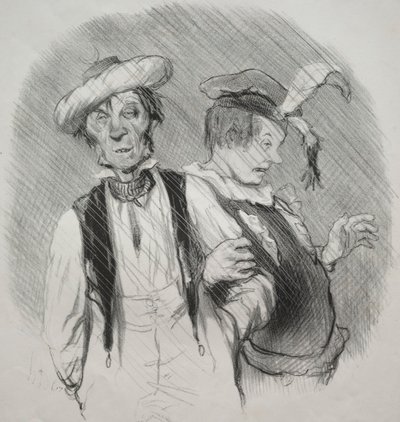 Livets smukke dage, tallerken 18: Mardi gras, 1844. af Honoré Daumier