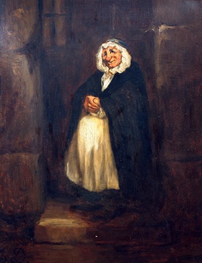 Den gamle dørvogter af Honoré Daumier