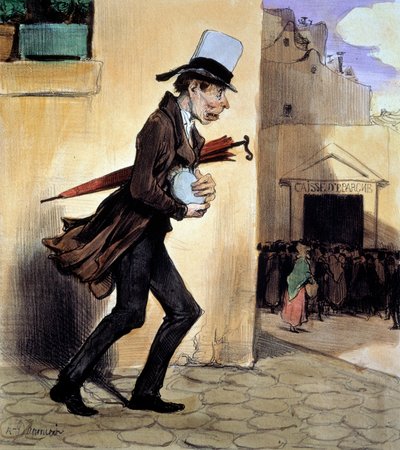 Besparelserne, der bringer hans opsparing til Caisse d
