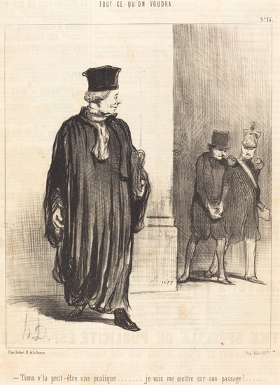 Her, måske en praksis af Honoré Daumier
