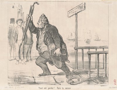 Alt er tabt! Til kassen af Honoré Daumier
