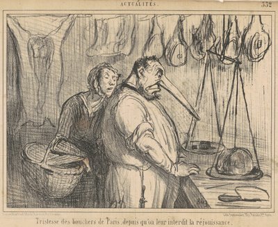 Tristhed hos slagterne i Paris... af Honoré Daumier