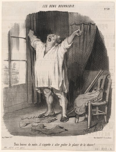 Klokken tre om morgenen... af Honoré Daumier