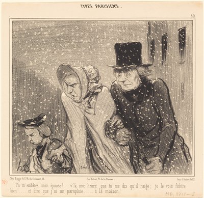 Du generer mig, min kone!... her er en time... af Honoré Daumier