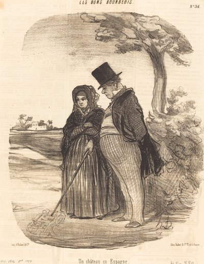 Et slot i Spanien af Honoré Daumier