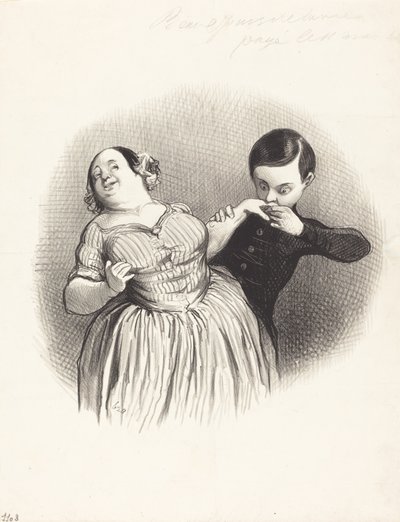 En galant begyndelse af Honoré Daumier