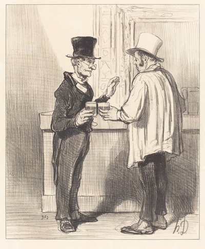 En forsvarer... chatter... på sit sædvanlige kontor af Honoré Daumier