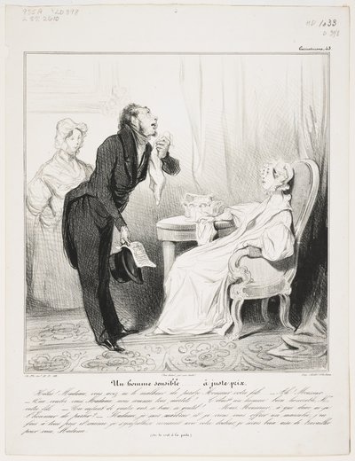 En følsom mand (Caricaturana 43) af Honoré Daumier