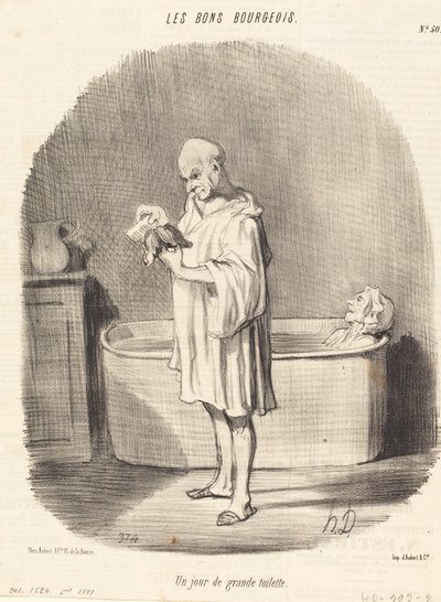 En dag med fantastisk toilet af Honoré Daumier