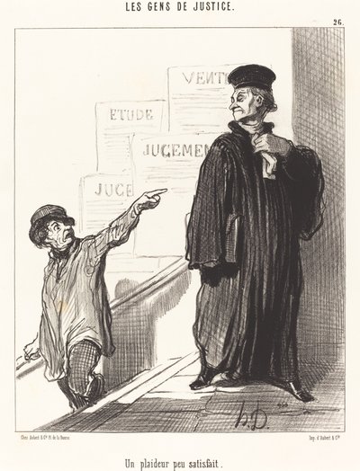 En utilfreds sagsøger af Honoré Daumier
