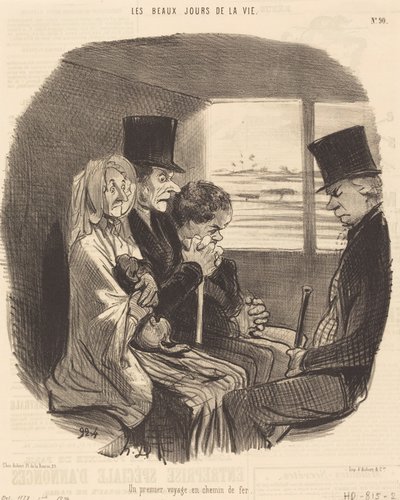 En første jernbanerejse af Honoré Daumier
