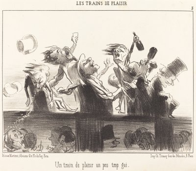 Et lysttog, der er lidt for muntert af Honoré Daumier