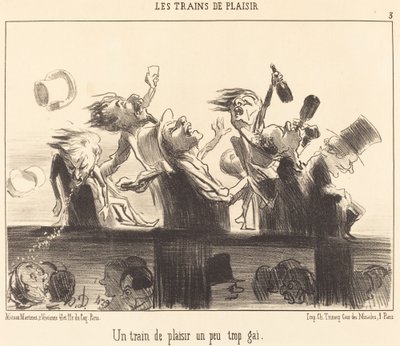 Et lysttog, der er lidt for muntert af Honoré Daumier