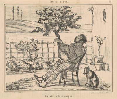 Et shelter på landet af Honoré Daumier