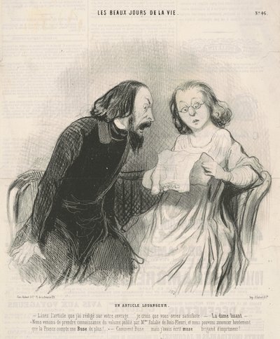 En rosende artikel af Honoré Daumier
