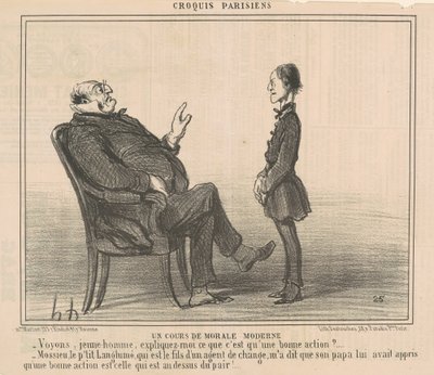 En lektion i moderne etik af Honoré Daumier