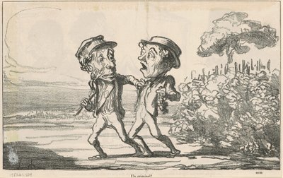 En kriminel! af Honoré Daumier
