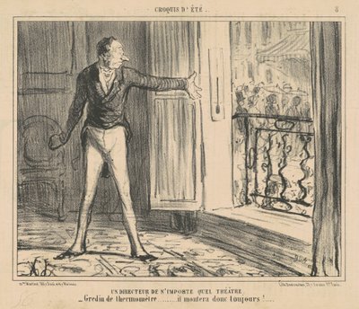 En instruktør af ethvert teater af Honoré Daumier