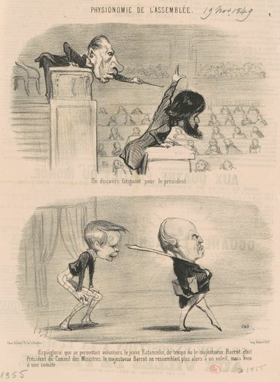 En trættende tale for præsidenten af Honoré Daumier
