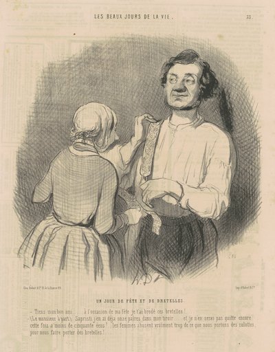 En dag med fest og seler af Honoré Daumier