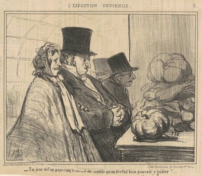 En dag, hvor du betaler fem francs af Honoré Daumier