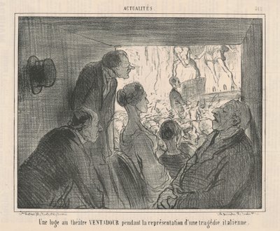 En boks på VENTADOUR teatret... af Honoré Daumier